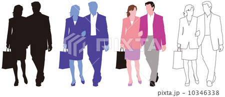 人々のシルエット 10346338