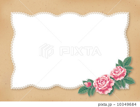 薔薇のクラフト風カード 10349684