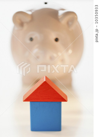 Piggy bank and symbolic house Piggy bank and symbolic house 10350933