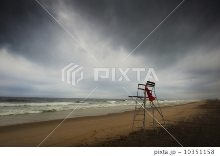 Lifeguard chair on beach Lifeguard chair on beach 10351158