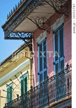 Balconies on building in the French Quarter of New Orleans Balconies on building in the French Quarter of New Orleans 10351787