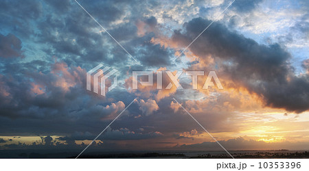 Dramatic sky with clouds at sunset Dramatic sky with clouds at sunset 10353396