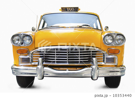 Classic yellow cab on white background 10353440