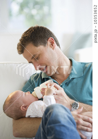 Father feeding his baby 10353652