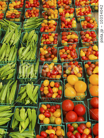 Boxes with vegetables on street market Boxes with vegetables on street market 10354042