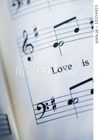 Close up of sheet music with notes 10354825
