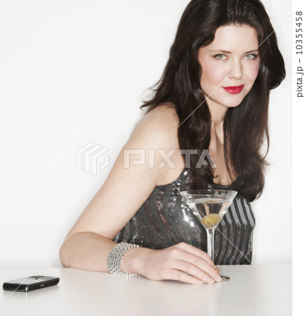 Portrait of elegant woman with martini 10355458