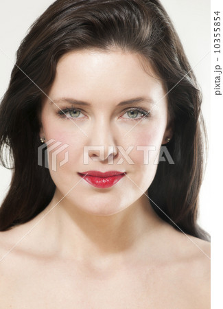 Portrait of young woman wearing red lipstick 10355854