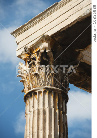 Greece, Athens, Corinthian column of Temple of Olympian Zeus 10355989