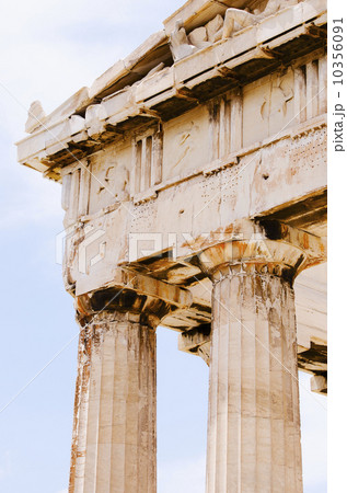 Greece, Athens, Acropolis, Doric columns of Parthenon 10356091