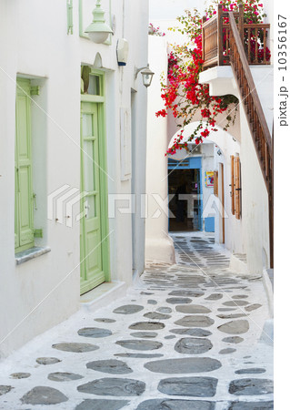 Greece, Cyclades Islands, Mykonos, Traditional building exteriors 10356167