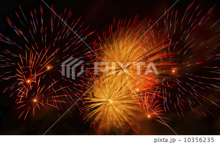 Fireworks explosion against night sky 10356235