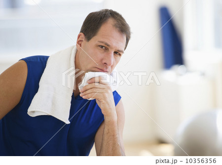 Portrait of mature man in gym Portrait of mature man in gym 10356356