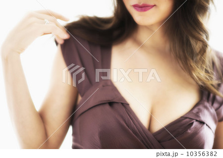 Close-up view of young woman's cleavage Close-up view of young woman's cleavage 10356382