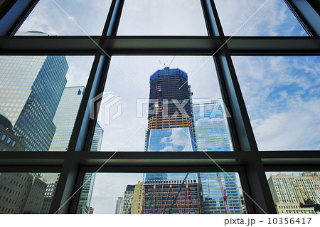 USA, New York, New York City, Skyscrapers under construction 10356417