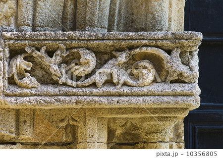 Greece, Rhodes, Medieval fortified wall carvings 10356805