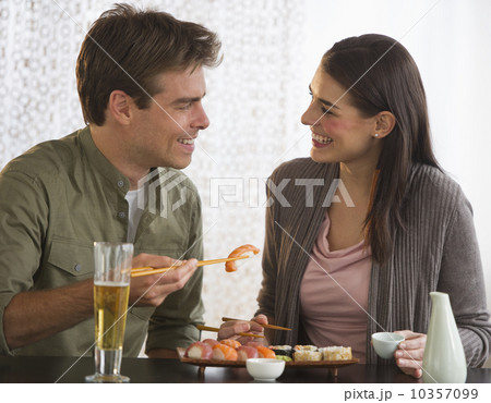 Young couple eating sushi 10357099