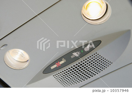 Warning signs in airplane cabin 10357946