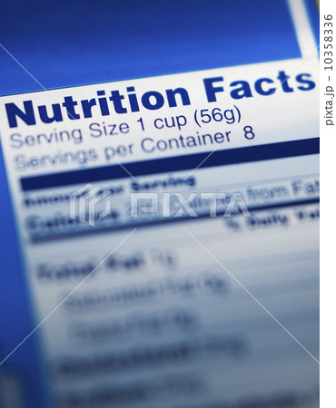 Close-up of nutrition information 10358336