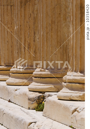 Greece, Athens, Acropolis, Doric columns of Propylaea 10358420