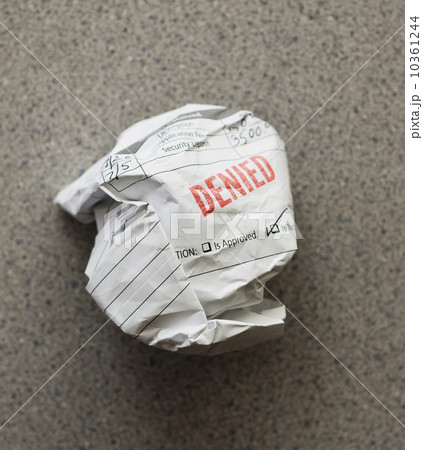 Studio shot of crumpled document 10361244