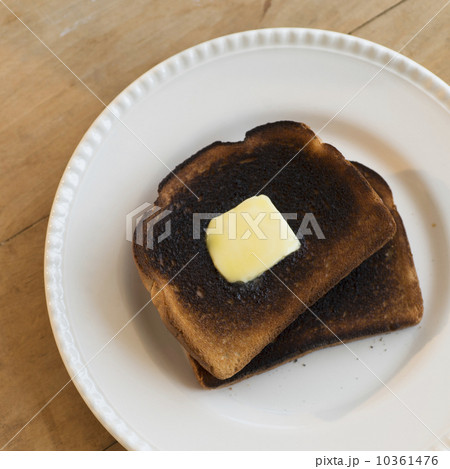 Burnt toasts on plate Burnt toasts on plate 10361476