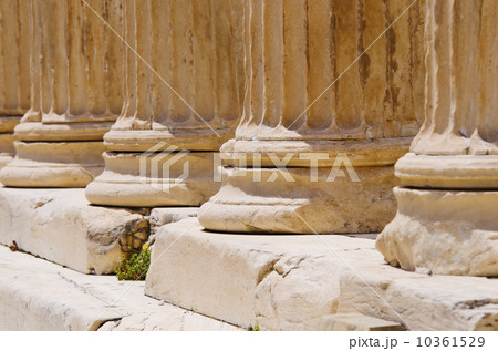Greece, Athens, Acropolis, Doric columns of Propylaea 10361529