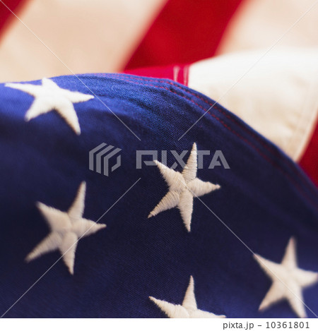 Detail of US flag, studio shot 10361801