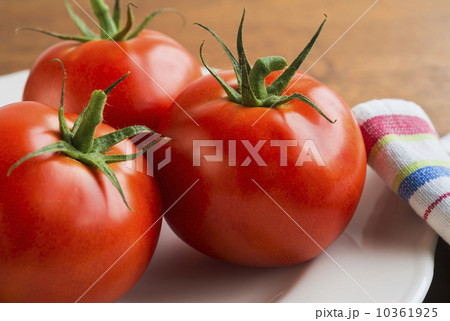 Tomatoes on plate, studio shot Tomatoes on plate, studio shot 10361925
