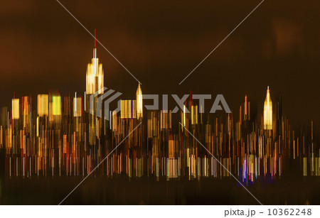 Digitally blurred skyline of Manhattan 10362248