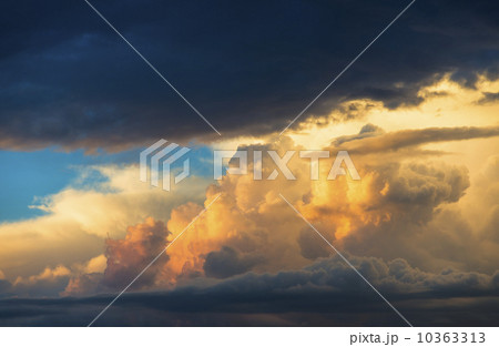 Dramatic sky at sunset 10363313