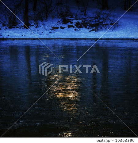 Icy water surface 10363396