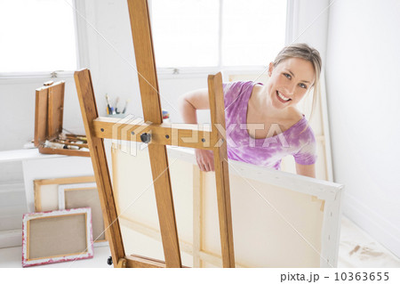 Female painter in studio 10363655