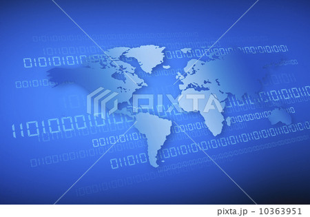 World map and binary code 10363951