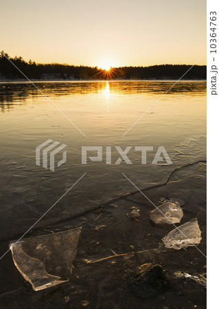 Icy water surface Icy water surface 10364763