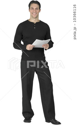 A young man holding documents 10366116