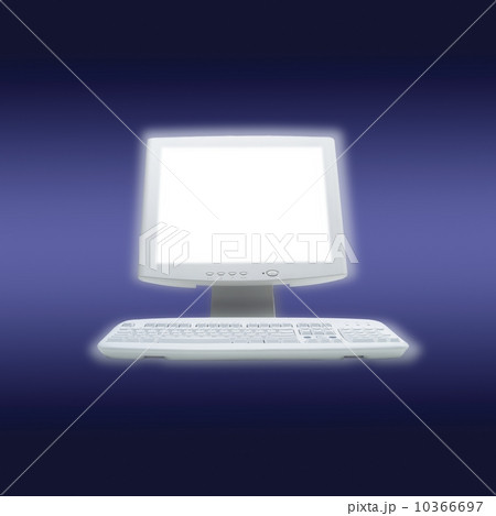 A futuristic computer and monitor 10366697