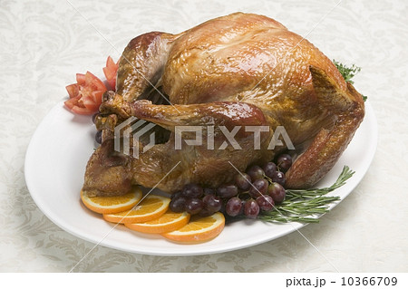 A roast turkey ready for eating 10366709
