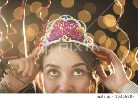 Woman celebrating New Year's Eve Woman celebrating New Year's Eve 10366987