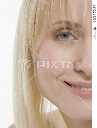Partial view of smiling woman's face 10367287