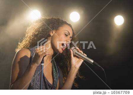 Stage performance of young singer Stage performance of young singer 10367709