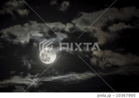 Dramatic sky with full moon 10367900