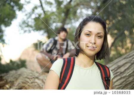 Portrait of a female backpacker 10368035