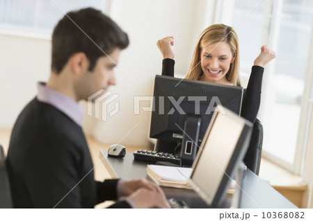 Business man and woman working in office 10368082