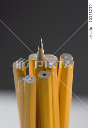 One sharpened pencil among unsharpened ones 10368230