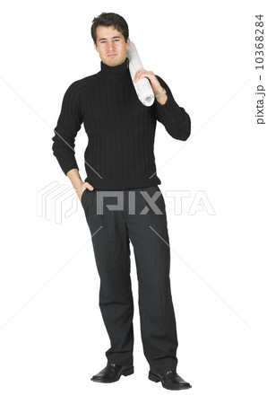Man holding blueprints Man holding blueprints 10368284