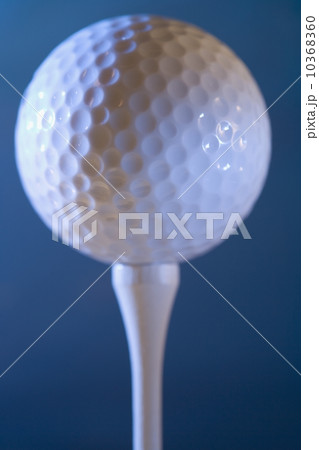 Closeup of golf ball on tee Closeup of golf ball on tee 10368360