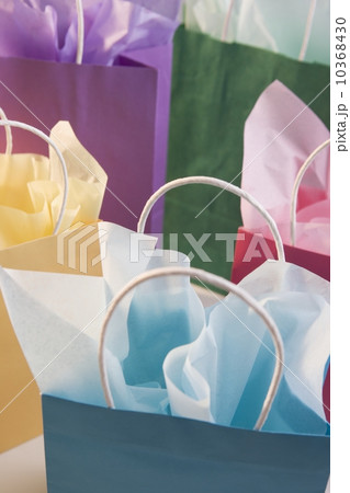 Closeup of colorful gift bags 10368430