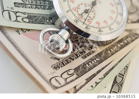 Still life of stopwatch and money 10368515