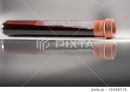 Closeup of blood sample in tube 10368576